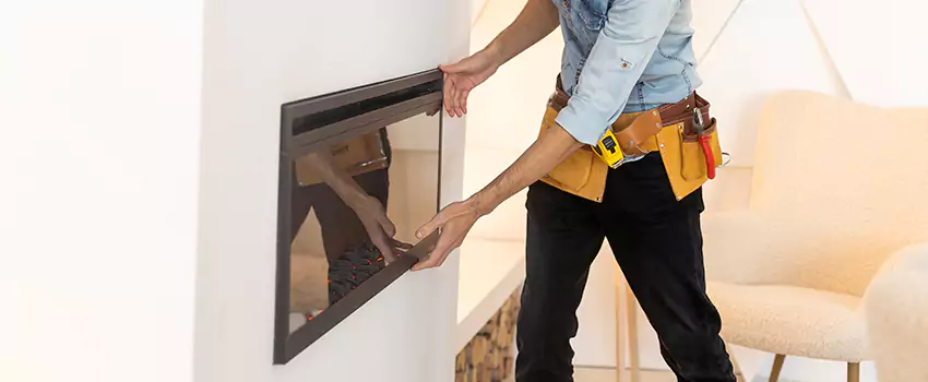 Metal Fireplace Installation in Redwood City, California