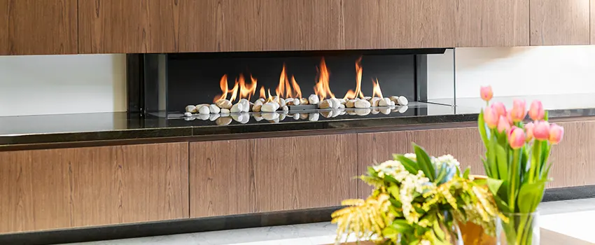 Double-height Fireplace Design Refurbishment in Redwood City, California